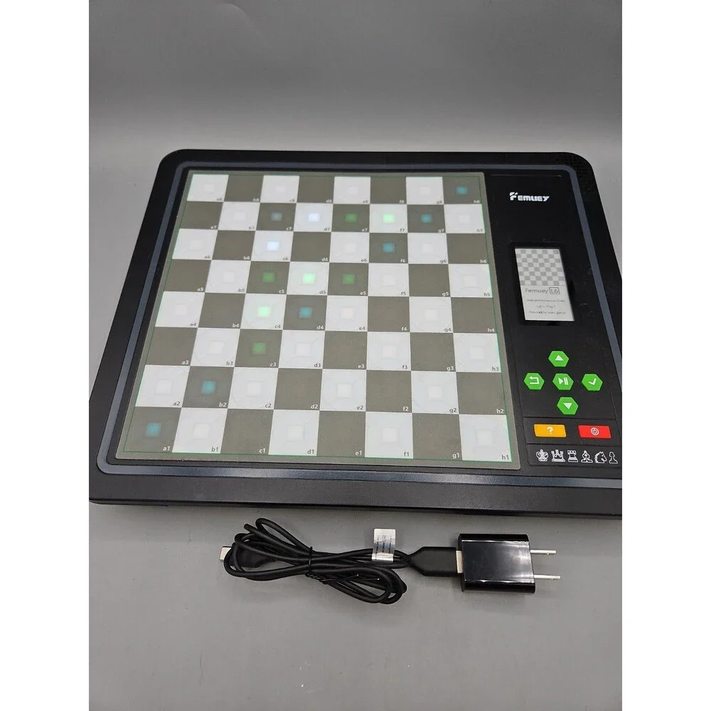 Electronic Chess Board L6 with LED Lights, Computer Chess Set with Piece Charger